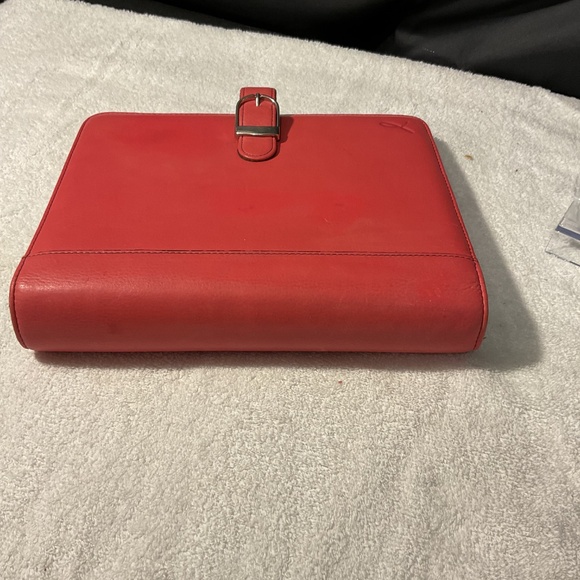 Day timer leather w/snap closure in pink for breast cancer annual w/card pen id - Picture 4 of 8